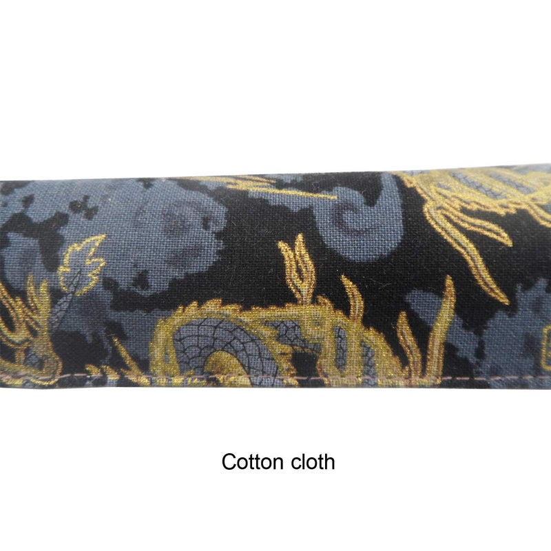 Enyuwlcm Fabric Fountain Pen Case Single Pen Sleeve Holder for Pocket Vintage Pen Cover Black Dragon 1 Pack - Image 3